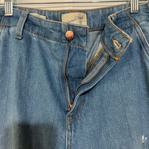 Universal Thread Blue Relaxed Straight Leg Paint Splatter Jeans Size 6/28R Artsy - Picture 4 of 9